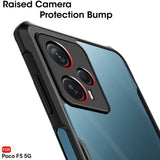 VAKIBO Best Selling Black and Transparent Back Cover Case Made With Soft TPU and Acrylic With 4 Corner and Camera Protection Suitable for Mi Poco F5