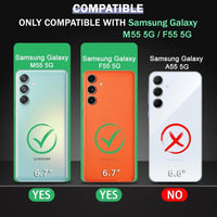 VAKIBO Premium Clear 2MM Thick Transparent Soft TPU Rubber Back Cover Case With Camera Protection Suitable for Samsung Galaxy M55 5G