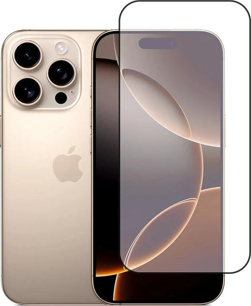 Super Premium Quality Tempered Glass Screen Guard Protector With Black Border Suitable For iPhone 16 Pro Max