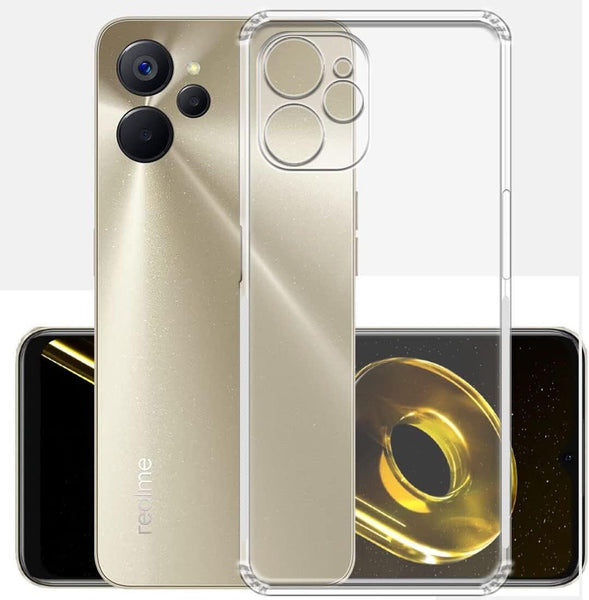 VAKIBO Premium Clear 1.5MM Thick Transparent Soft TPU Rubber Back Cover Case With Camera Protection Suitable for Realme 9i 5G