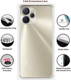 VAKIBO Premium Clear 1.5MM Thick Transparent Soft TPU Rubber Back Cover Case With Camera Protection Suitable for Realme 9i 5G