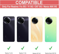 VAKIBO Premium Clear 1.5MM Thick Transparent Soft TPU Rubber Back Cover Case With Camera Protection Suitable for Realme C67
