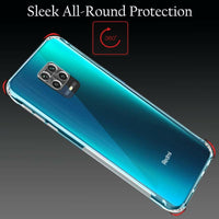 VAKIBO Super Premium Soft TPU Transparent Case With Dustplug,Side Grip,Corner Protection,lanyard Cuts,Camera Protection Suitable for Redmi Note 9 Pro