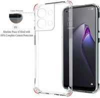 VAKIBO Premium Clear 1.5MM Thick Transparent Soft TPU Rubber Back Cover Case With Camera Protection Suitable for Oppo Reno8 5G