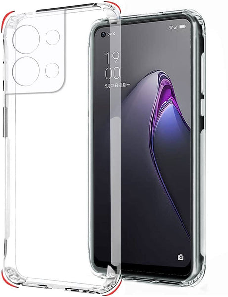 VAKIBO Premium Clear 1.5MM Thick Transparent Soft TPU Rubber Back Cover Case With Camera Protection Suitable for Oppo Reno8 5G