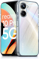 VAKIBO Super Premium Soft TPU Transparent Case With Dustplug,Side Grip,Corner Protection,lanyard Cuts,Camera Protection Suitable for Realme 10 Pro