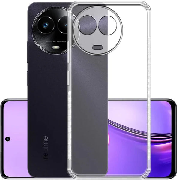 VAKIBO Premium Clear 1.5MM Thick Transparent Soft TPU Rubber Back Cover Case With Camera Protection Suitable for Realme 11 5G
