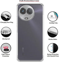 VAKIBO Premium Clear 1.5MM Thick Transparent Soft TPU Rubber Back Cover Case With Camera Protection Suitable for Realme 11X 5G