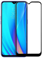Super Premium Quality Tempered Glass Screen Guard Protector With Black Border Suitable For Realme 3