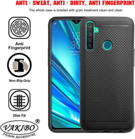 VAKIBO Dotted Design Black Coloured Soft TPU Back Cover Case Suitable for Realme 5