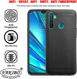 VAKIBO Dotted Design Black Coloured Soft TPU Back Cover Case Suitable for Realme 5