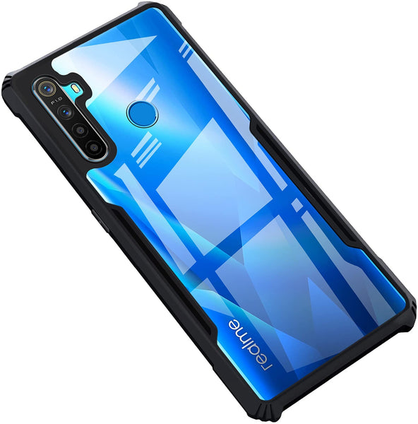 VAKIBO Super Premium Black Border Transparent Case With Corner Protection & Camera Protection Suitable for Realme 5