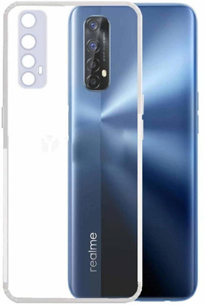 VAKIBO Super Premium Soft TPU Transparent Case With Dustplug,Side Grip,Corner Protection,lanyard Cuts,Camera Protection Suitable for Realme 7