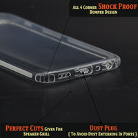 VAKIBO Super Premium Soft TPU Transparent Case With Dustplug,Side Grip,Corner Protection,lanyard Cuts,Camera Protection Suitable for Realme 9i