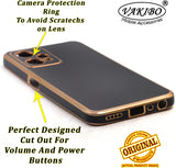 VAKIBO Golden Chrome Border Black Coloured Soft TPU Back Cover Case With Camera Protection Suitable for Realme 9 Pro