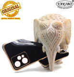 VAKIBO Golden Chrome Border Black Coloured Soft TPU Back Cover Case With Camera Protection Suitable for Realme 9 Pro