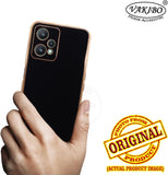 VAKIBO Golden Chrome Border Black Coloured Soft TPU Back Cover Case With Camera Protection Suitable for Realme 9 Pro