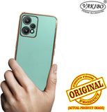 VAKIBO Golden Chrome Border Pista Green Coloured Soft TPU Back Cover Case With Camera Protection Suitable for Realme 9 Pro