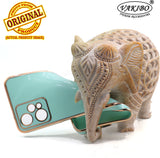 VAKIBO Golden Chrome Border Pista Green Coloured Soft TPU Back Cover Case With Camera Protection Suitable for Realme 9 Pro