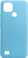 VAKIBO 1.2 MM Thick Sky Blue Coloured Soft TPU Rubber Back Cover Case With Camera Protection Ring Suitable for Realme C21