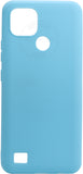 VAKIBO 1.2 MM Thick Sky Blue Coloured Soft TPU Rubber Back Cover Case With Camera Protection Ring Suitable for Realme C21