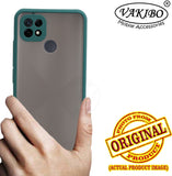 VAKIBO Smoke Design With Camera Protection Green Coloured Soft Sides and Hard Back Back Cover Case Suitable for Realme C21
