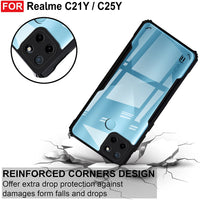 VAKIBO Super Premium Black Border Transparent Case With Corner Protection & Camera Protection Suitable for Realme C25Y