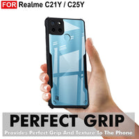 VAKIBO Super Premium Black Border Transparent Case With Corner Protection & Camera Protection Suitable for Realme C25Y