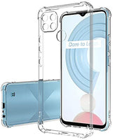 VAKIBO Super Premium Soft TPU Transparent Case With Dustplug,Side Grip,Corner Protection,lanyard Cuts,Camera Protection Suitable for Realme C25Y