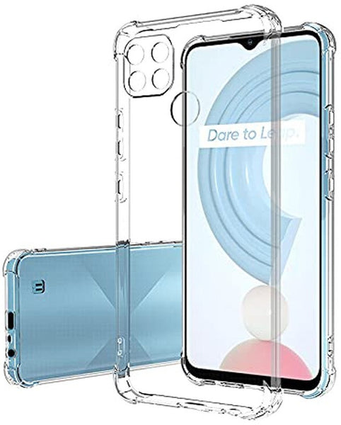 VAKIBO Super Premium Soft TPU Transparent Case With Dustplug,Side Grip,Corner Protection,lanyard Cuts,Camera Protection Suitable for Realme C21Y