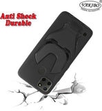 VAKIBO Iron Man 3D Mask Design Black Coloured Soft TPU Back Cover Case With Camera Protection Ring Suitable for Realme C25Y