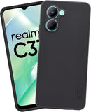 VAKIBO Dotted Black Coloured Made with Silicon Rubber TPU Back Cover Case Suitable for Realme C33