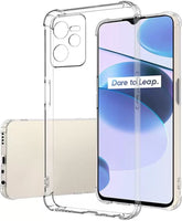 VAKIBO Super Premium Soft TPU Transparent Case With Dustplug,Side Grip,Corner Protection,lanyard Cuts,Camera Protection Suitable for Realme C35