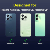 VAKIBO Premium Clear 1.5MM Thick Transparent Soft TPU Rubber Back Cover Case With Camera Protection Suitable for Realme C61 4G