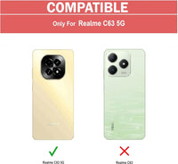 VAKIBO Premium Clear 1.5MM Thick Transparent Soft TPU Rubber Back Cover Case With Camera Protection Suitable for Realme C63 5G