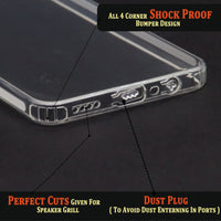 VAKIBO Super Premium Soft TPU Transparent Case With Dustplug,Side Grip,Corner Protection,lanyard Cuts,Camera Protection Suitable for Realme Narzo N53
