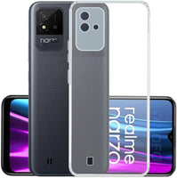 VAKIBO Super Premium Soft TPU Transparent Case With Dustplug,Side Grip,Corner Protection,lanyard Cuts,Camera Protection Suitable for Realme Narzo 50i