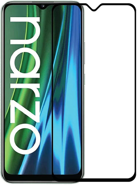 Super Premium Quality Tempered Glass Screen Guard Protector With Black Border Suitable For Realme C53