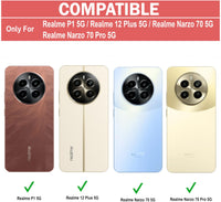 VAKIBO Super Premium Black Border Transparent Case With Corner Protection & Camera Protection Suitable for Realme P1 5G