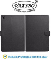 VAKIBO Premium Dotted Design Black Coloured Synthetic Leather Tablet Flip cover Suitable for Realme Pad 10.4
