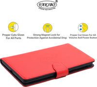 VAKIBO Mercury Premium Red Coloured made With Canvas and TPU Flip Cover Case Suitable for Realme Pad 10.4