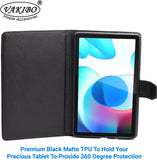 VAKIBO Mercury Premium Red Coloured made With Canvas and TPU Flip Cover Case Suitable for Realme Pad 10.4