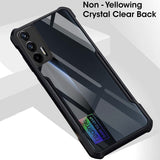 VAKIBO Super Premium Black Border Transparent Case With Corner Protection & Camera Protection Suitable for Realme X7