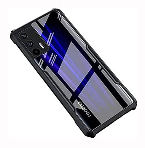 VAKIBO Best Selling Black and Transparent Back Cover Case Made With Soft TPU and Acrylic With 4 Corner and Camera Protection Suitable for Realme GT 5G