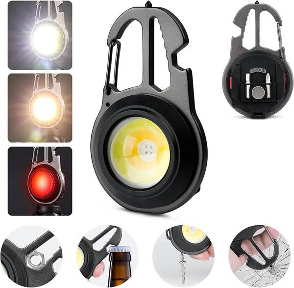 Multifunctional Keyring Tool with COB Light -