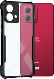 VAKIBO Super Premium Black Border Transparent Case With Corner Protection & Camera Protection Suitable for Moto G84