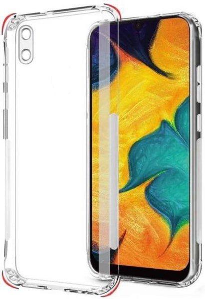 VAKIBO Super Premium Soft TPU Transparent Case With Dustplug,Side Grip,Corner Protection,lanyard Cuts,Camera Protection Suitable for Samsung A10