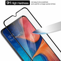 Super Premium Quality Tempered Glass Screen Guard Protector With Black Border Suitable For Samsung Galaxy A20