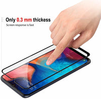 Super Premium Quality Tempered Glass Screen Guard Protector With Black Border Suitable For Samsung Galaxy A20