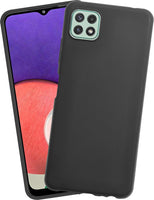 VAKIBO Matte Frosted Black Coloured Soft TPU Back Cover Case Suitable for Samsung Galaxy A22 5G